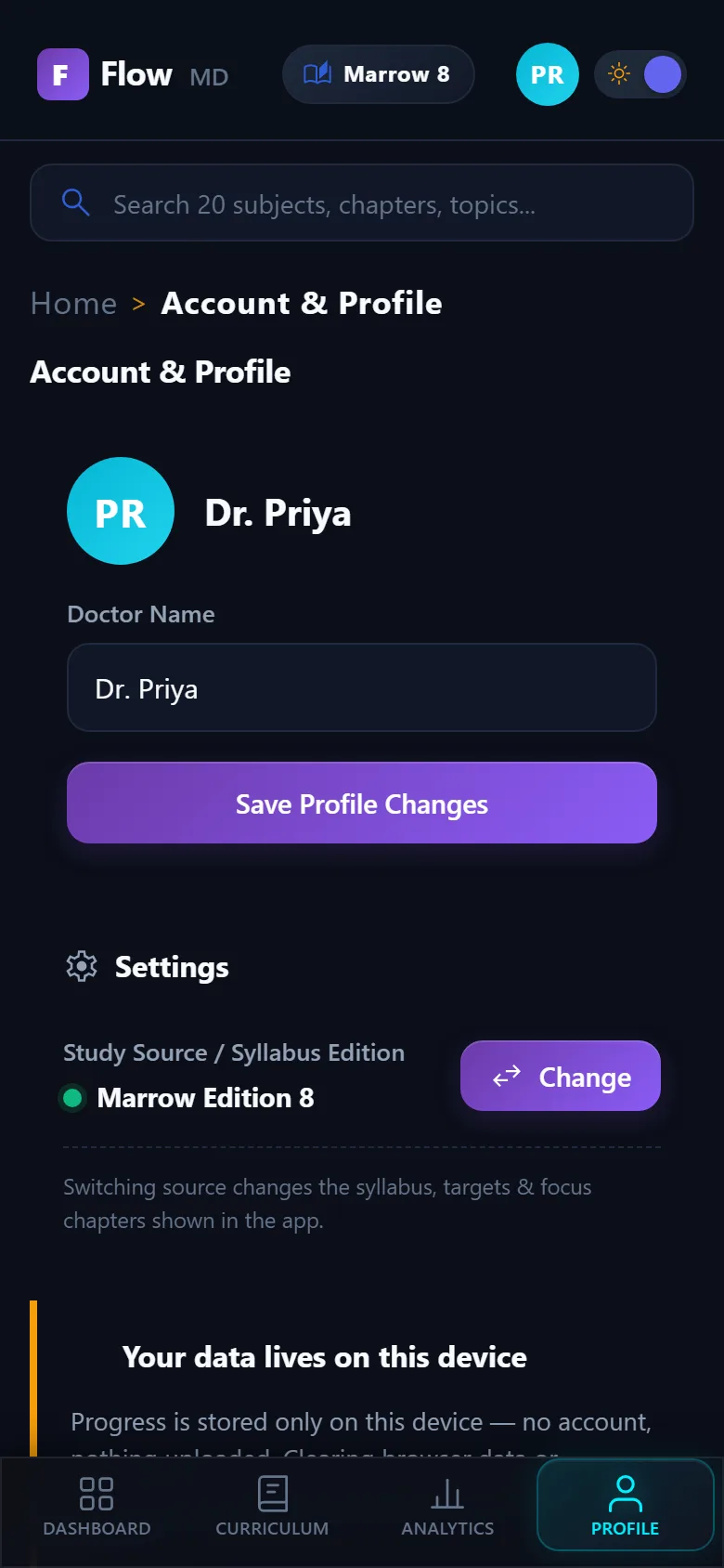 Export and backup your progress to a file