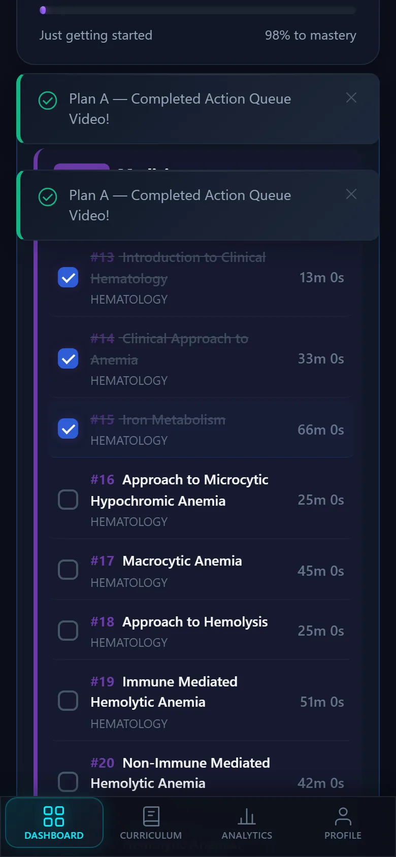 Daily quest batch with checkboxes